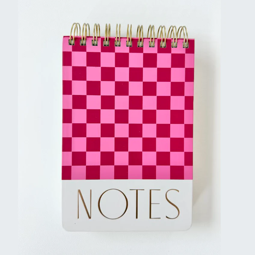 Large Chunky Notepad - Burgundy/Pink