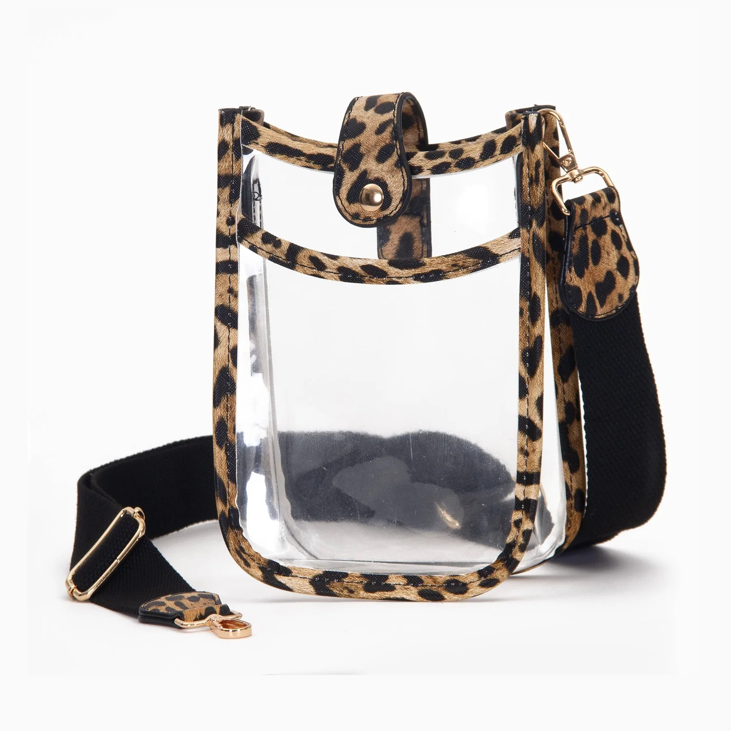 Leopard - Clear Stadium Crossbody Mini Bag