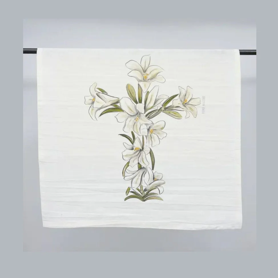 Lily Cross Tea Towel
