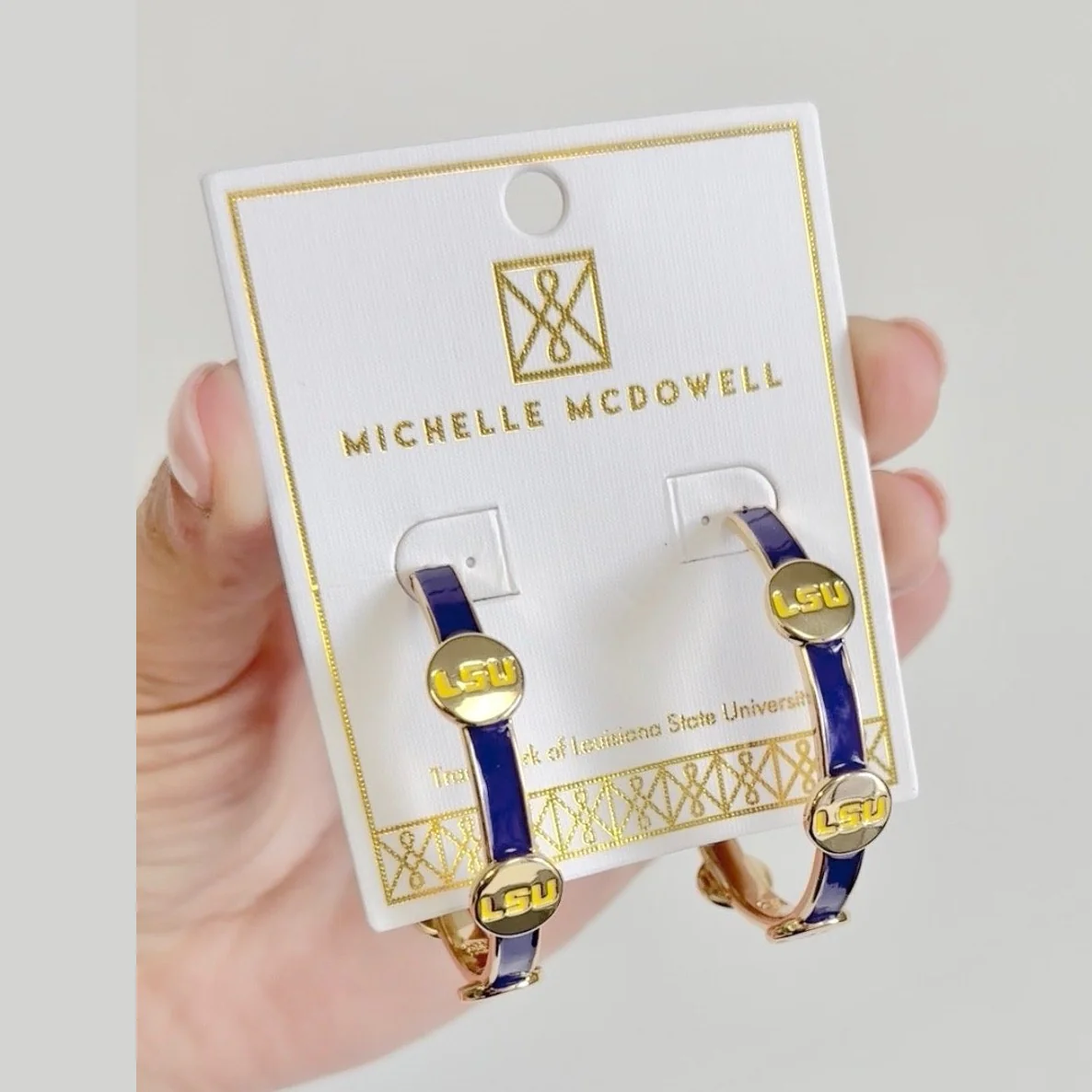 LSU Hoop Earrings