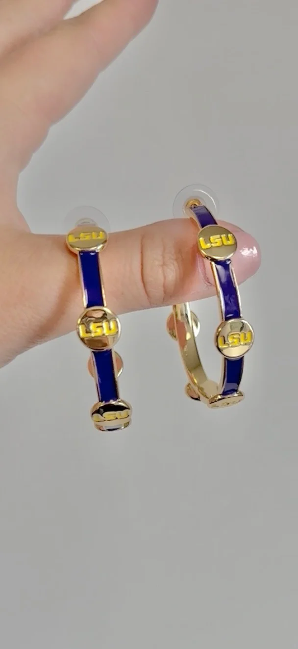 LSU Hoop Earrings - Image 2