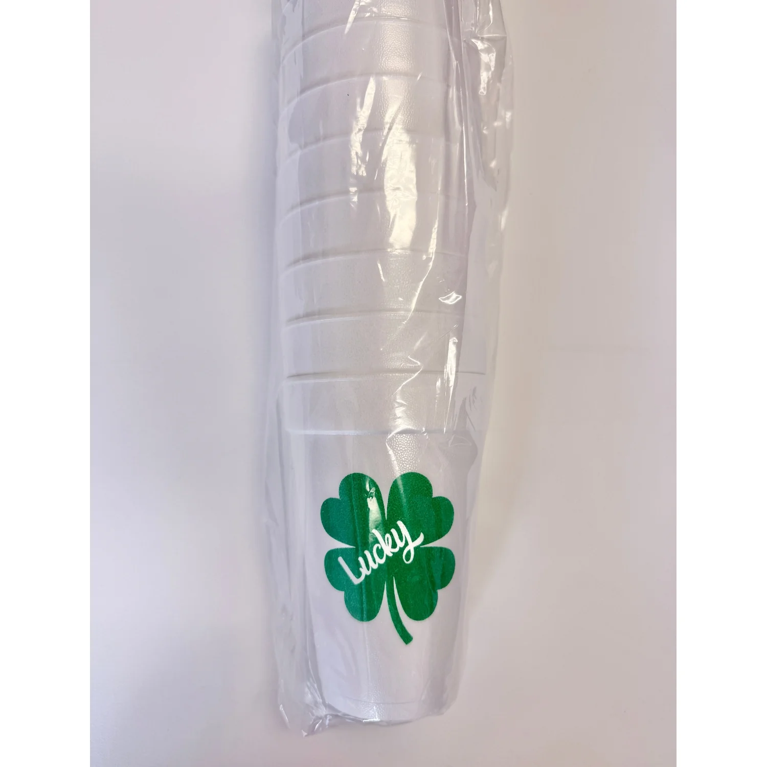 Lucky Clover Styrofoam Cups