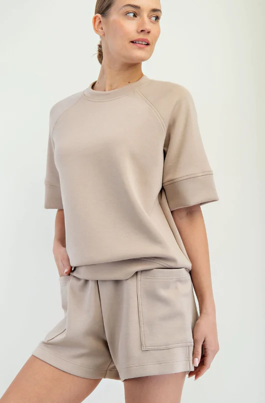 Mocha Cream Modal Top - Image 2