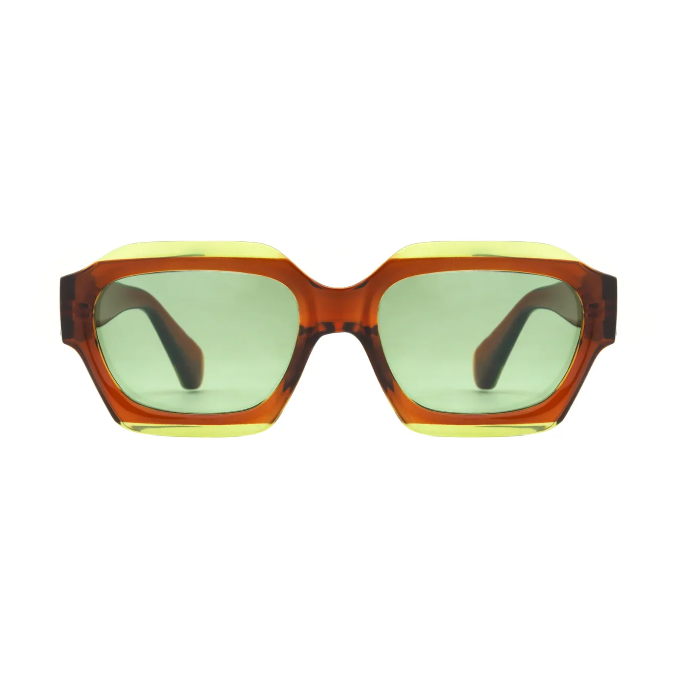 MONA - Polarized Sunglasses - Brown/Green/Green Lens
