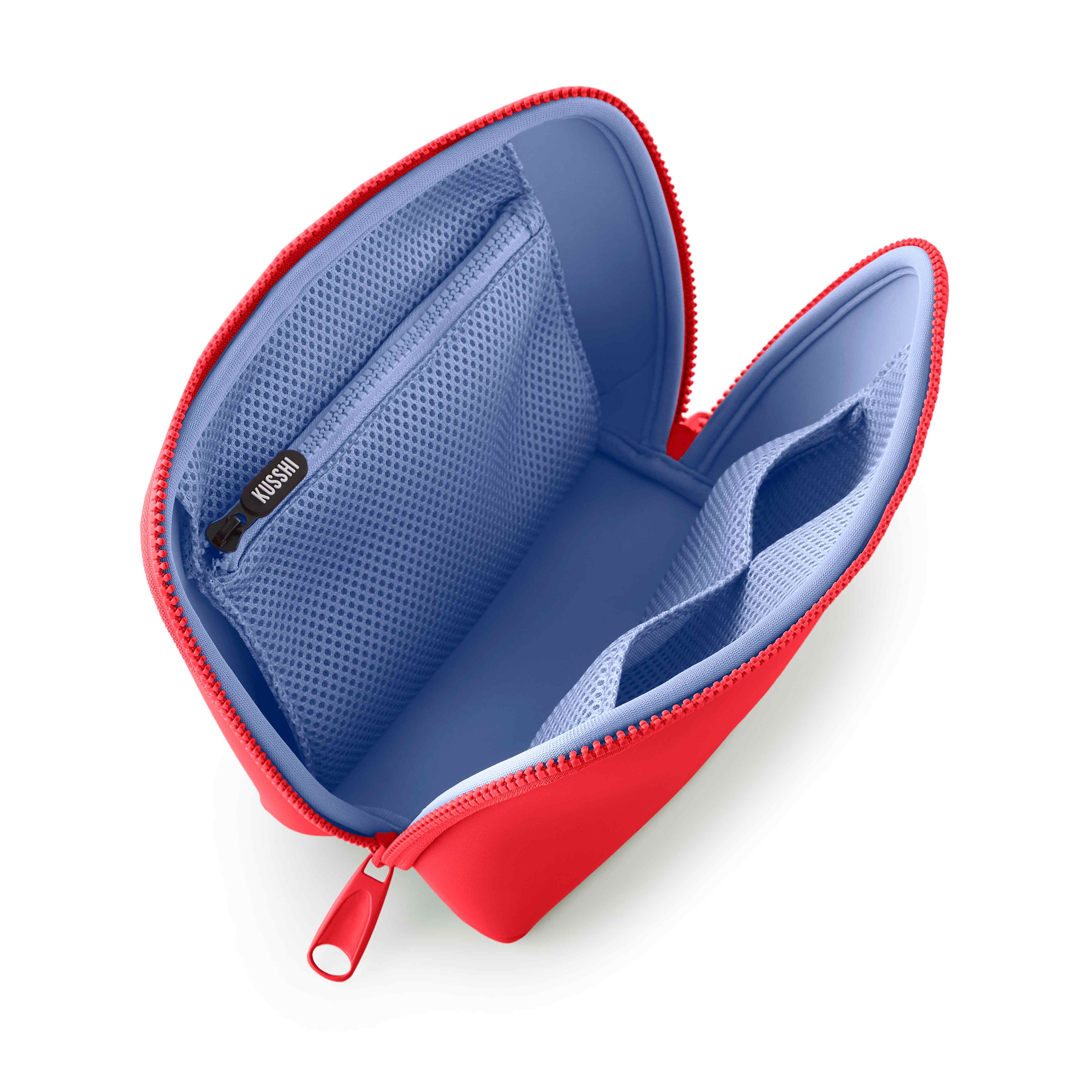 Neo Makeup Bag - Coral Red/ Periwinkle - Image 2