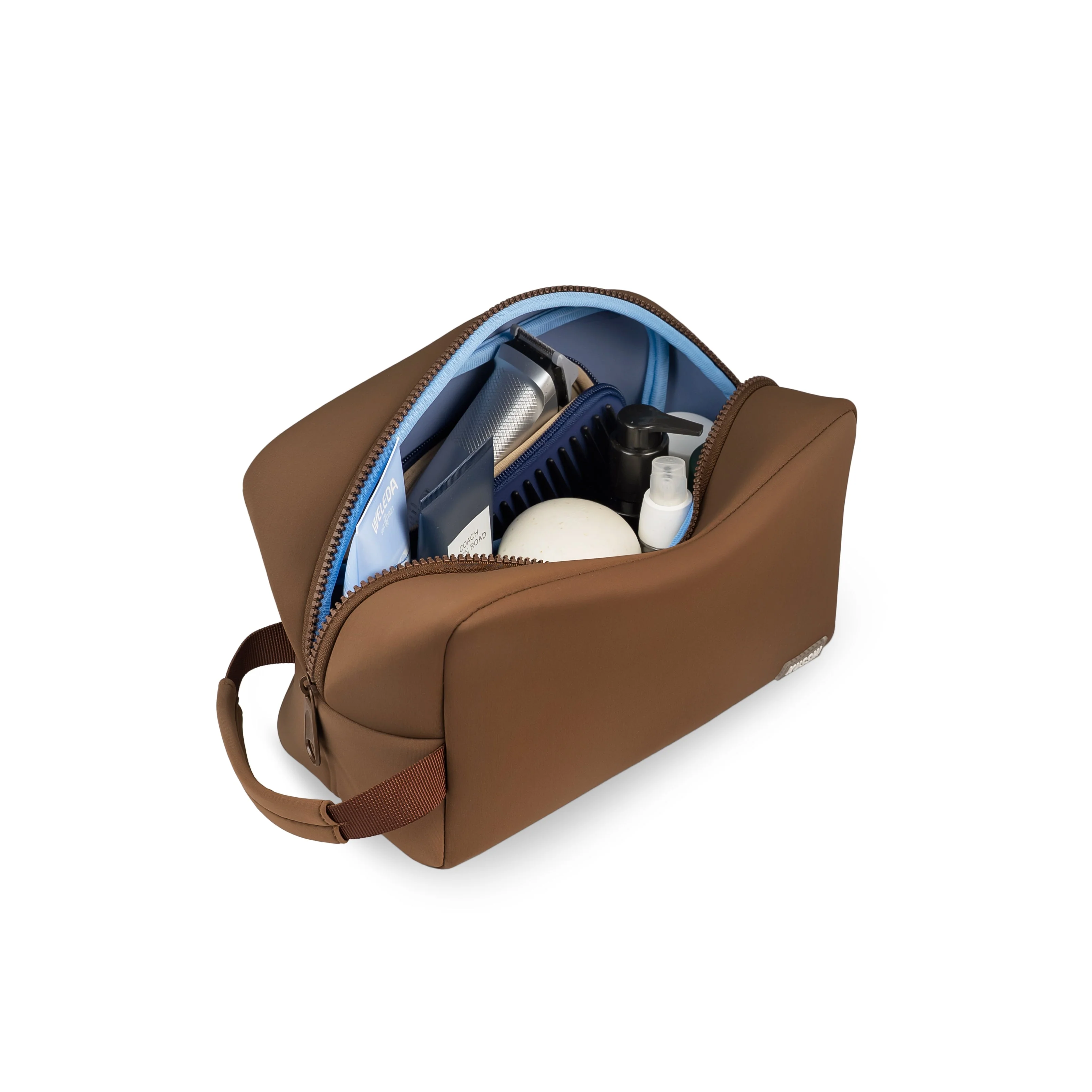 Neoprene Dopp - Kit Chocolate/ Pearl Blue - Image 4