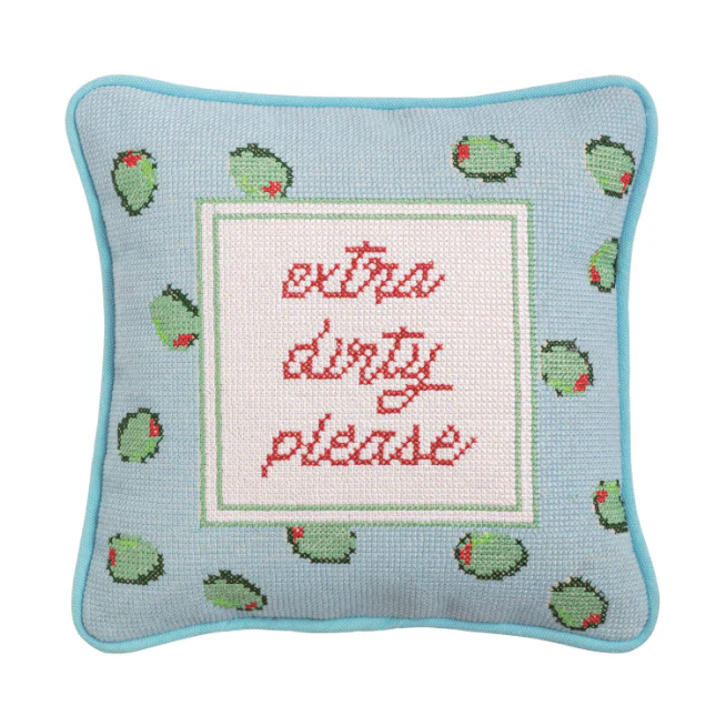 Olives Mini Needlepoint Pillows