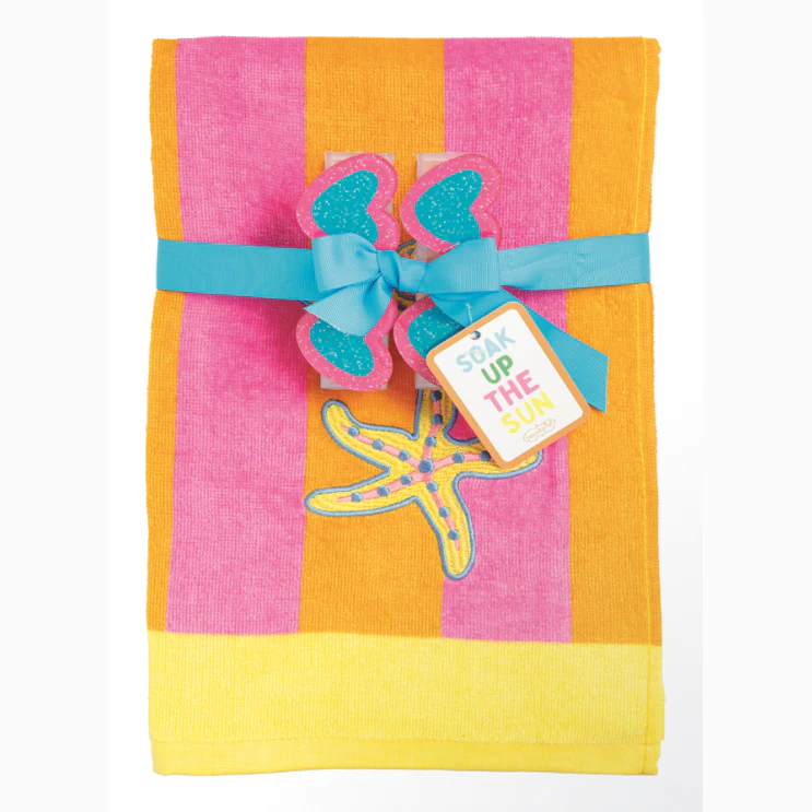 Orange Terry Cloth Towel Set