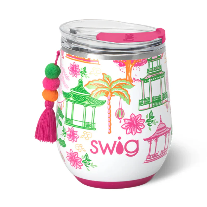Pagoda Paradise Stemless Wine Cup 12oz