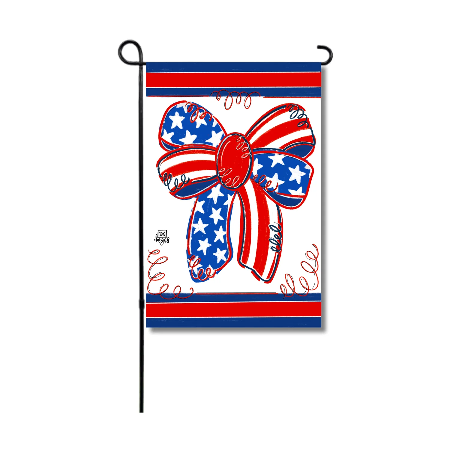 Patriotic Bow Garden Flag