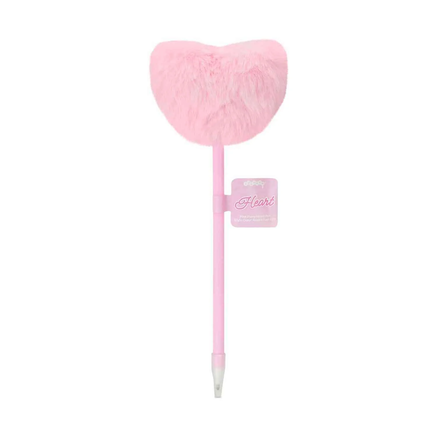 Pink Furry Heart Pen