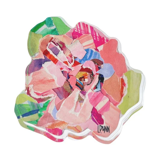 Pink Zinnia Acrylic Bloom Block