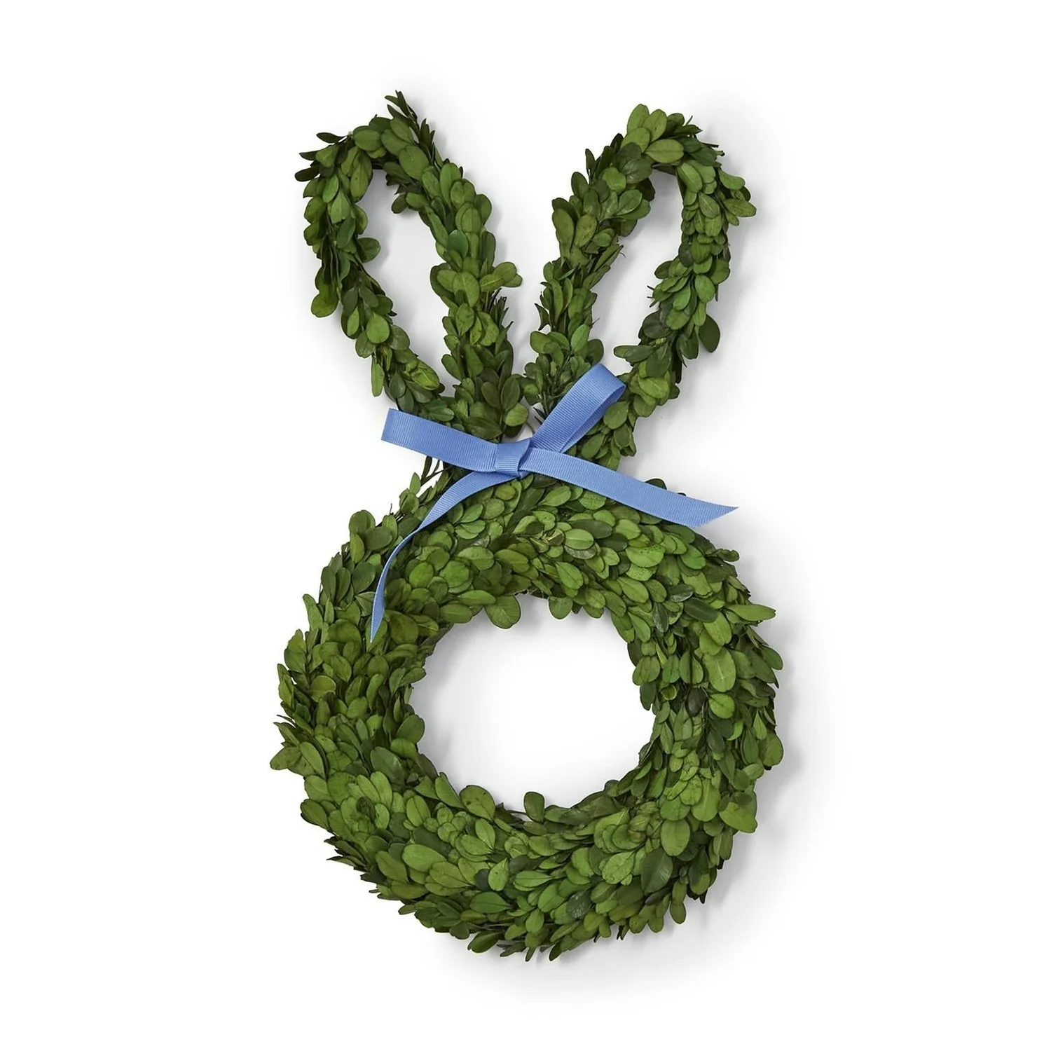 Preserved Natural Boxwood Bunny Wreath