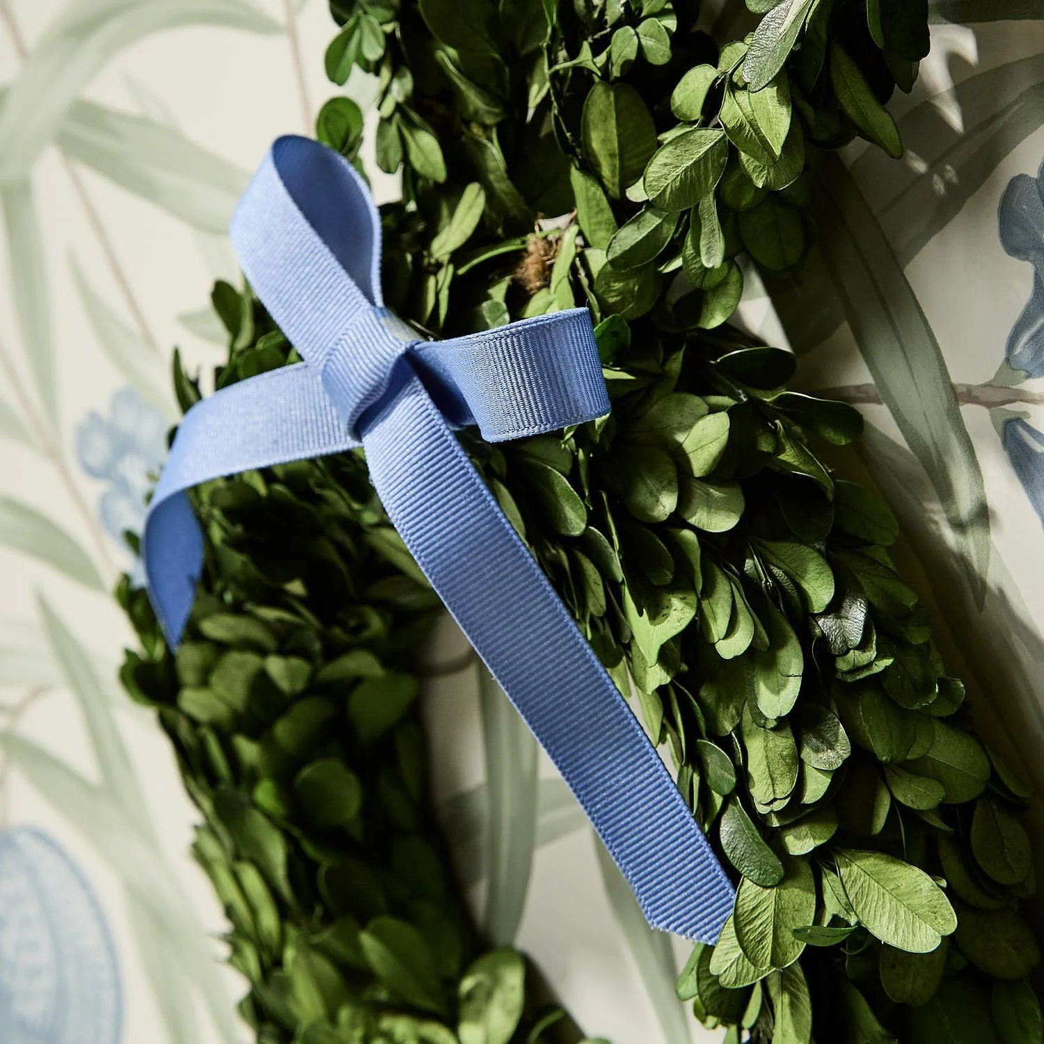 Preserved Natural Boxwood Bunny Wreath - Image 2