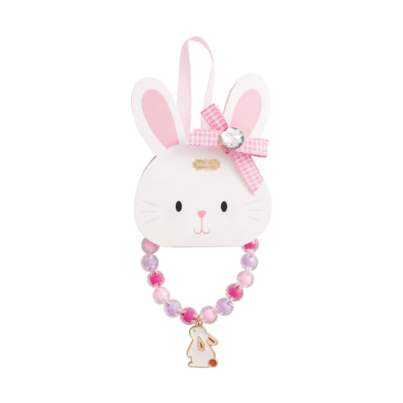 Purple Bunny Charm Bracelet & Ring Set