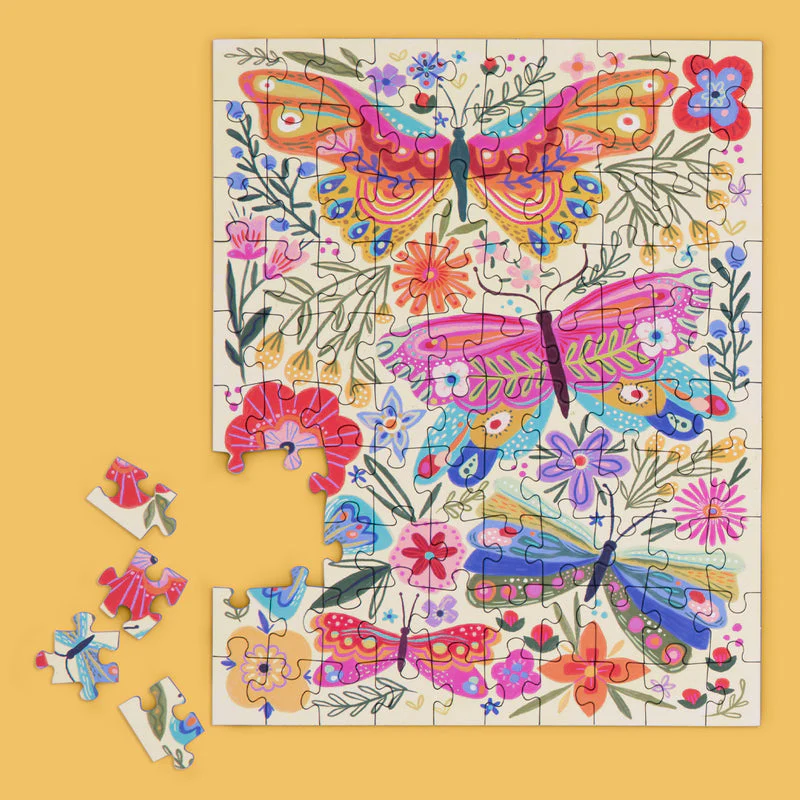Puzzle Snax 100pc- Butterfly Floral - Image 2