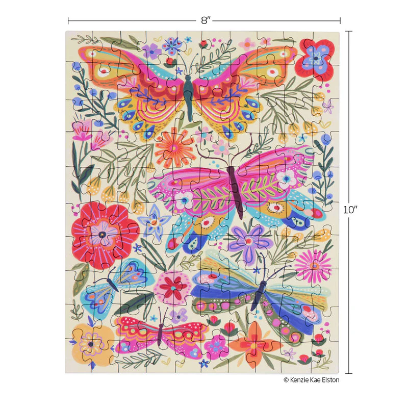 Puzzle Snax 100pc- Butterfly Floral - Image 3