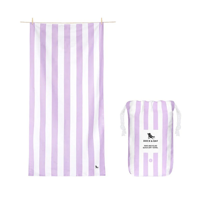 Quick Dry Towel - Lilac Stripe