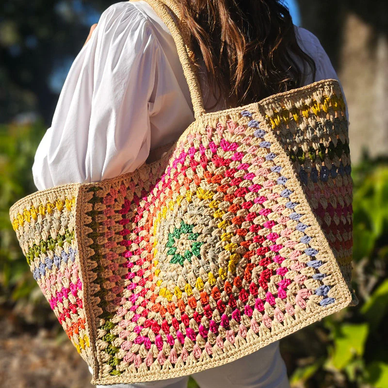 Raffia Camilla Bag - Rainbow - Image 2