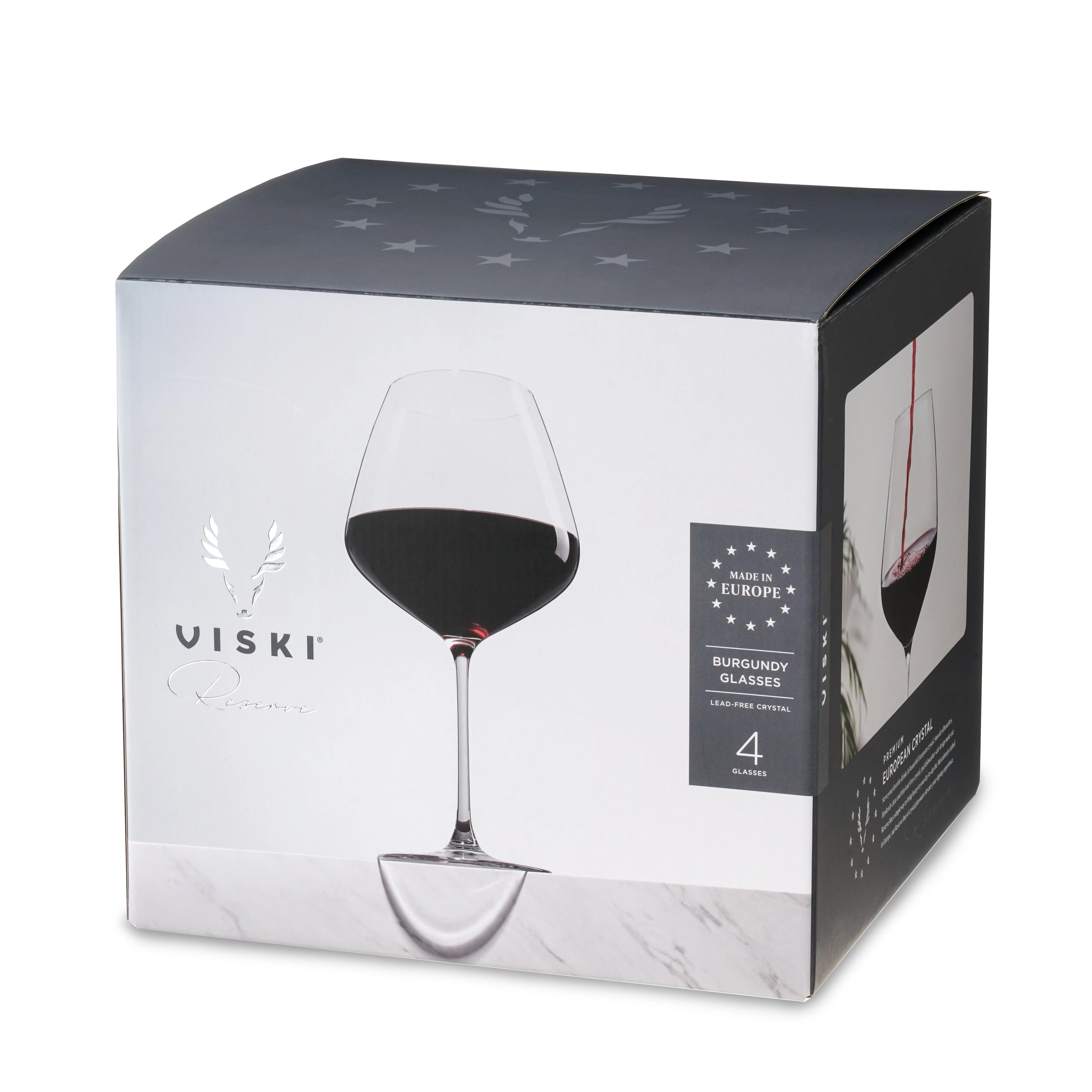 Reserve Inez Crystal Burgundy Glasses - Image 2