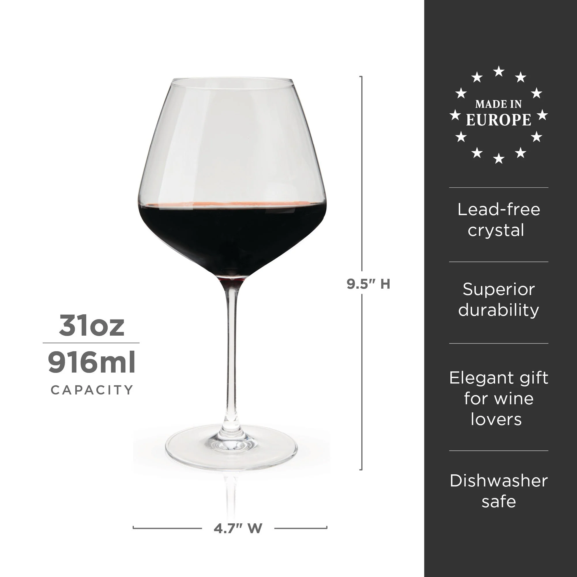 Reserve Inez Crystal Burgundy Glasses - Image 3