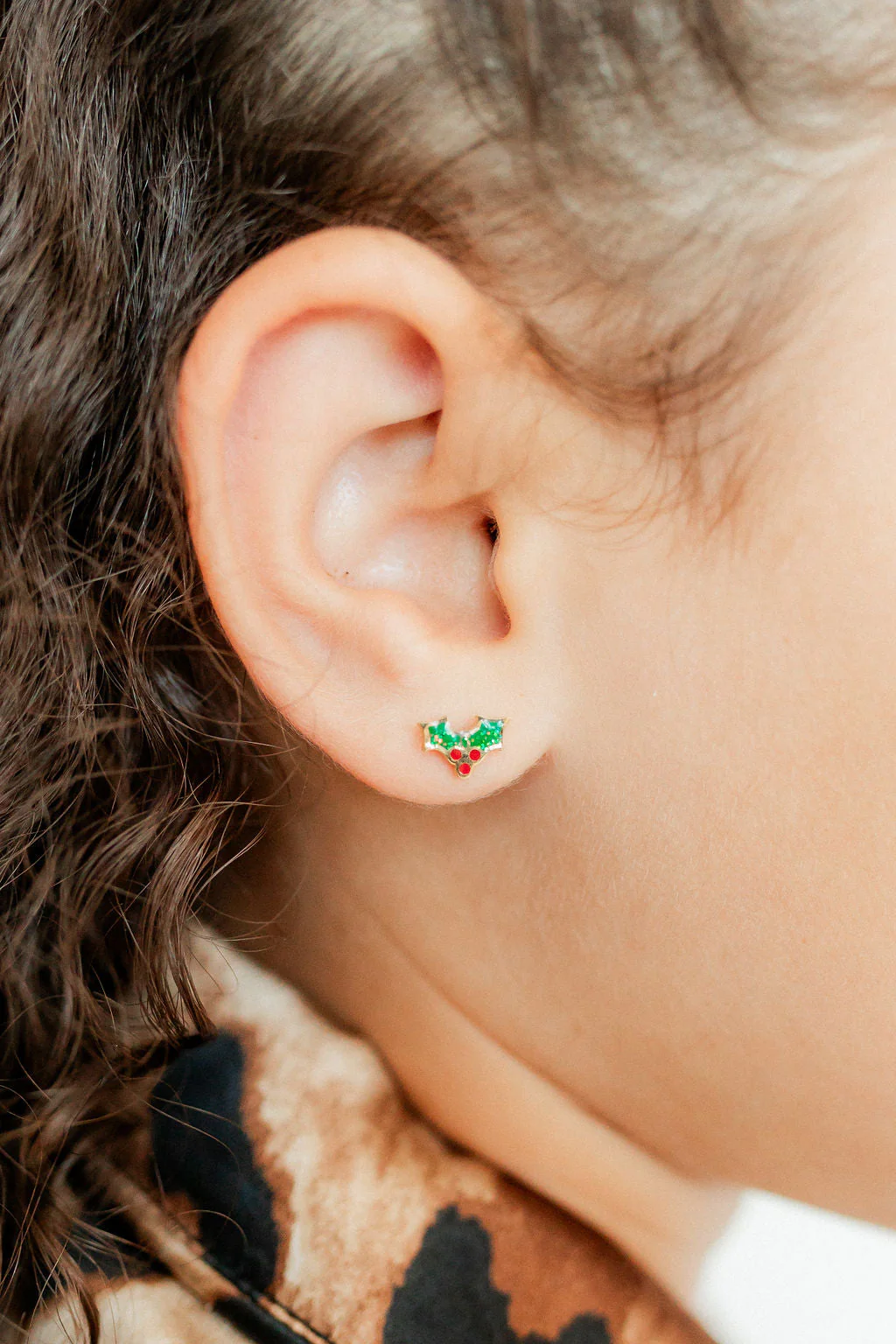 Screwback Stud - Holly Berry - Image 2