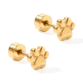 Screwback Stud - Paw Print