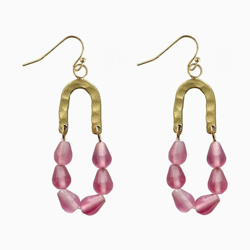 Seascape Drop Earrings Rose