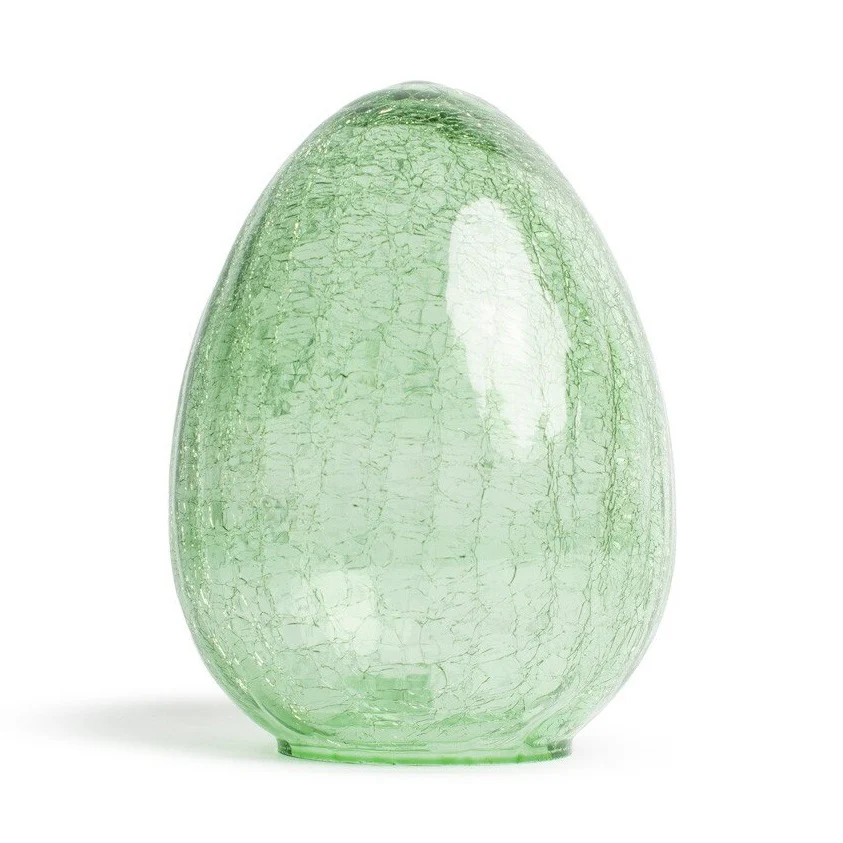 Small Amelia Glass Egg in Green 6x8