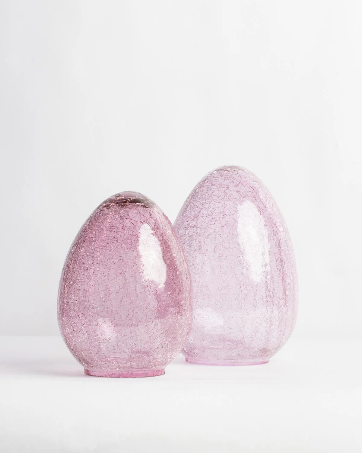 Small Amelia Glass Egg in Pink 6x8 - Image 2