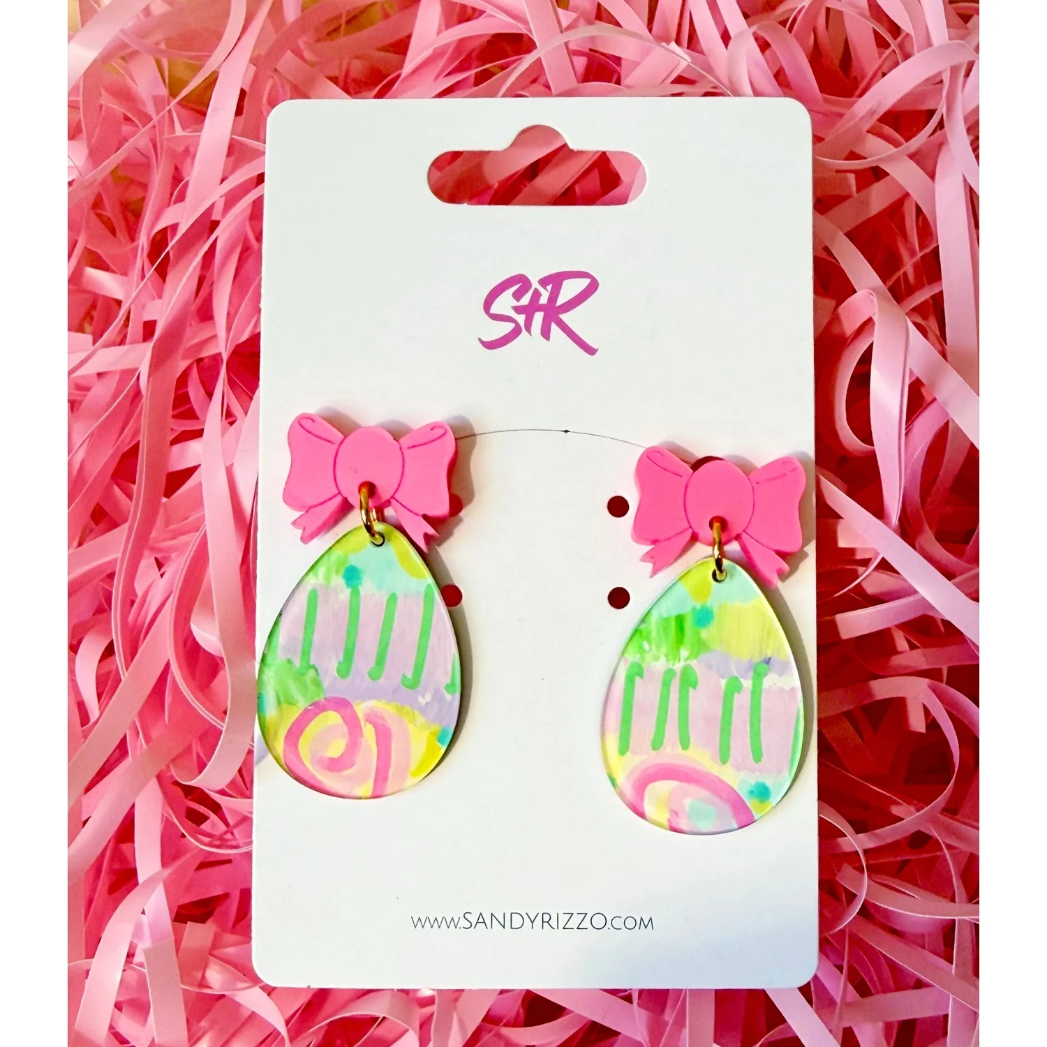 Spring Art Easter Egg Dangle Earring