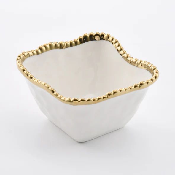Beaded Square Snack Bowl