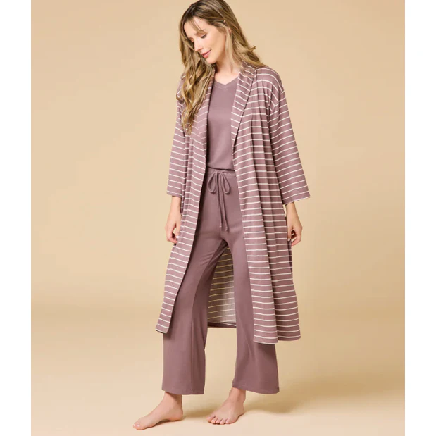 Stripe Dream Shawl Robe