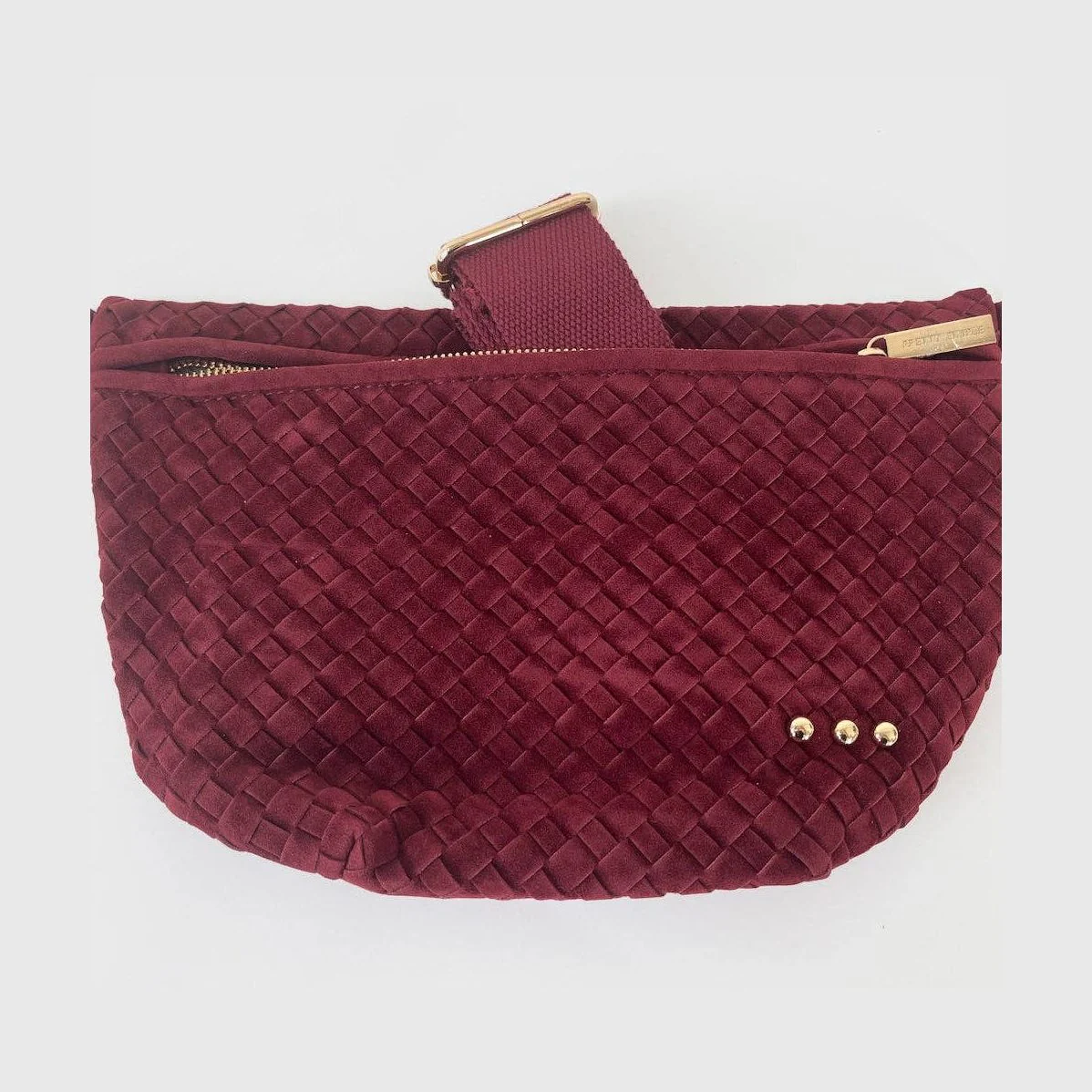 Suede Burgundy - Westlyn Woven Bum Bag