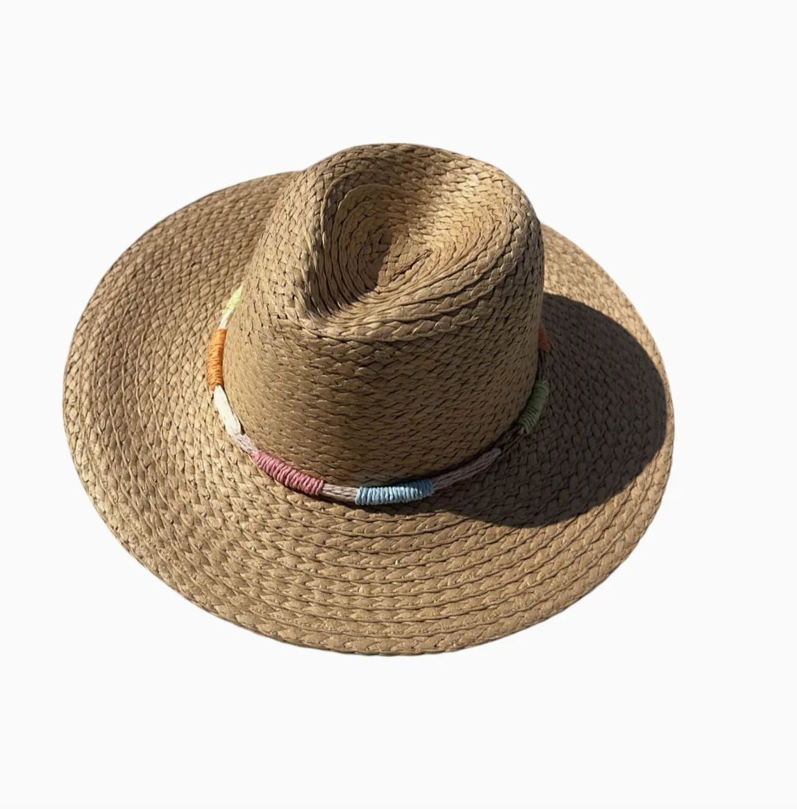 Sunset Beads Straw Hat- Dark
