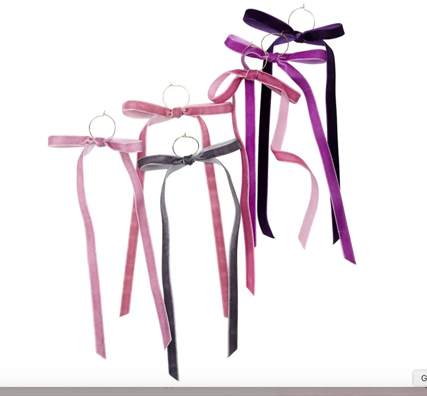 Velvet Bow Drink Marker - Lavender - Image 2