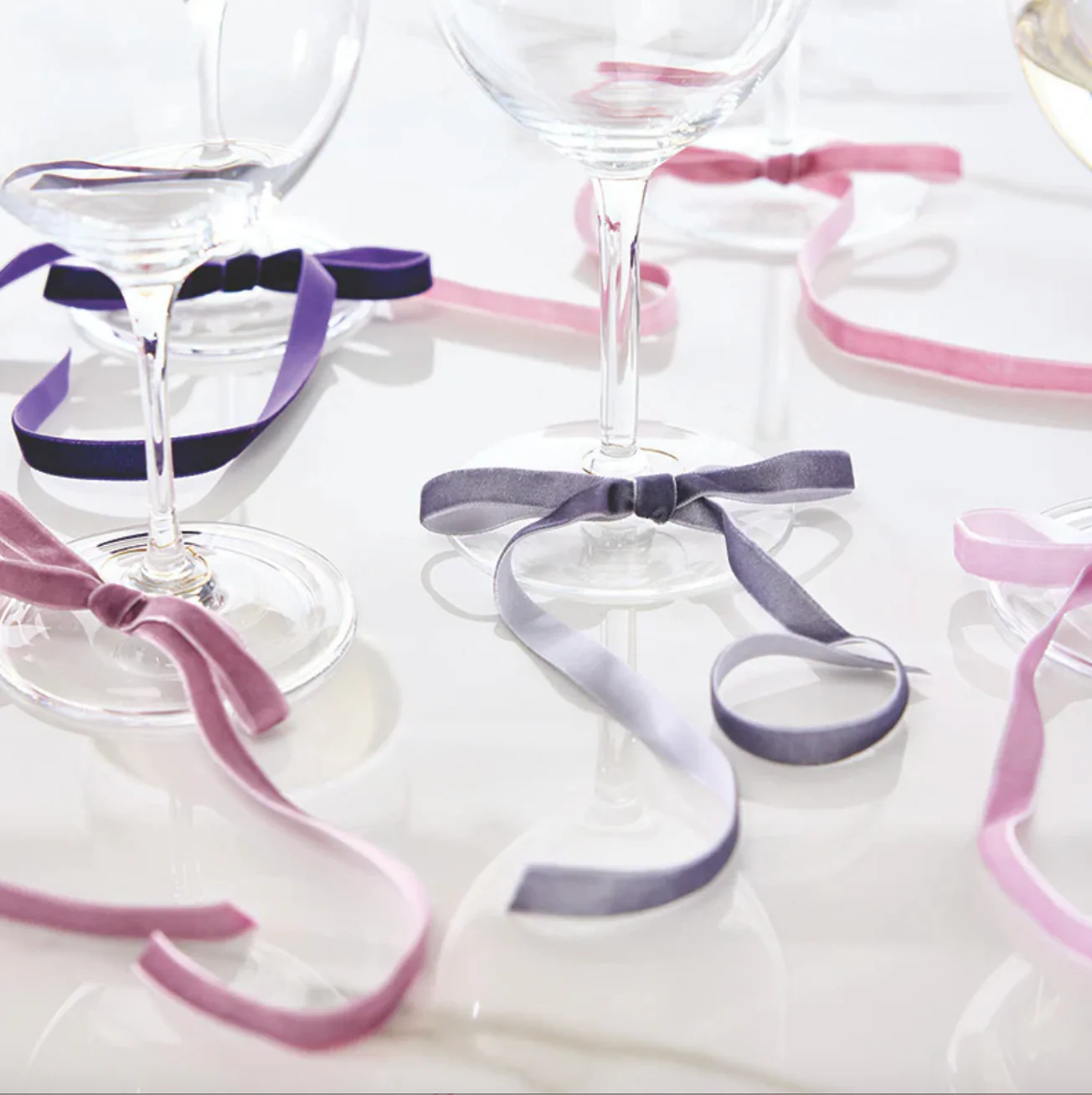 Velvet Bow Drink Marker - Lavender - Image 3