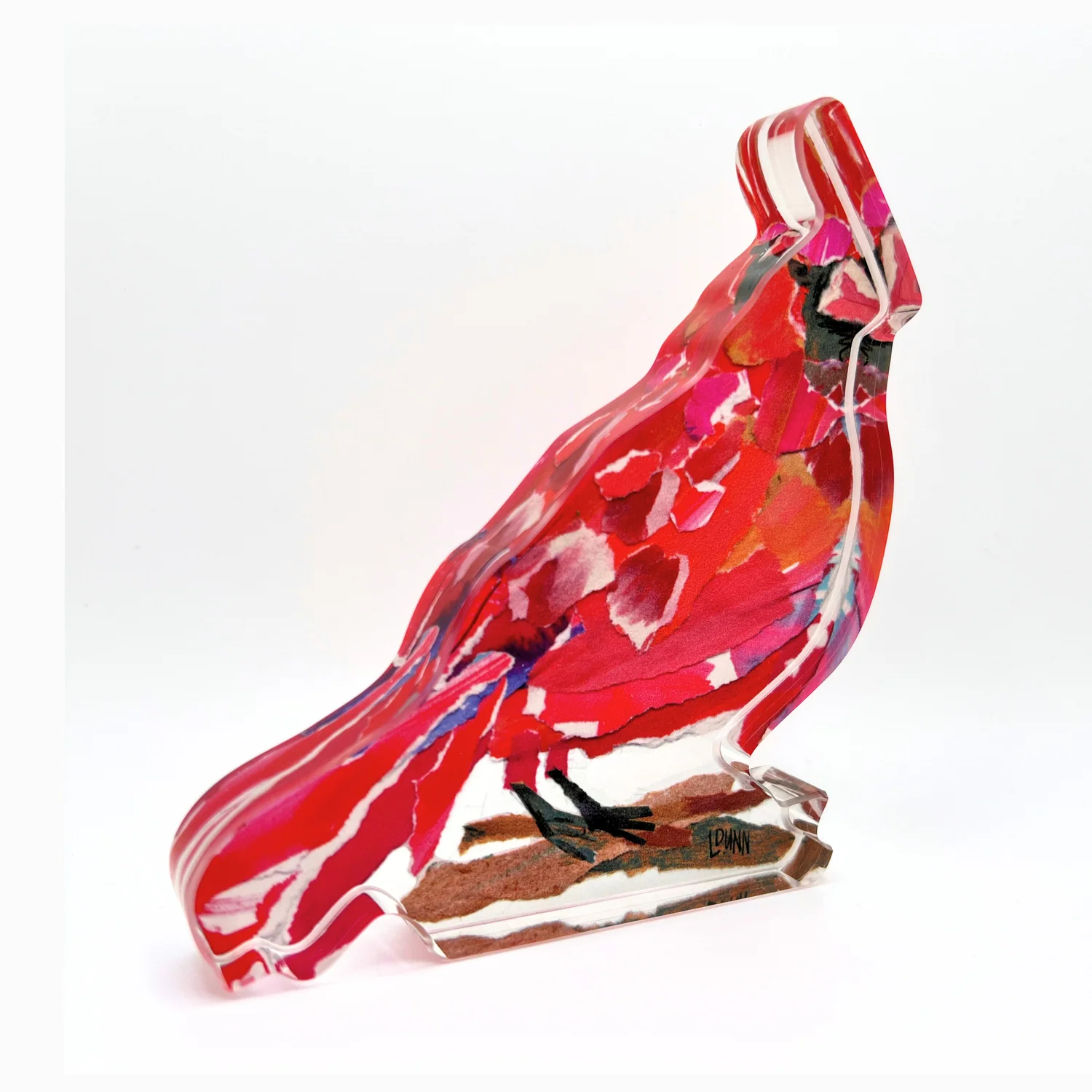 Visiting Cardinal Acrylic Block