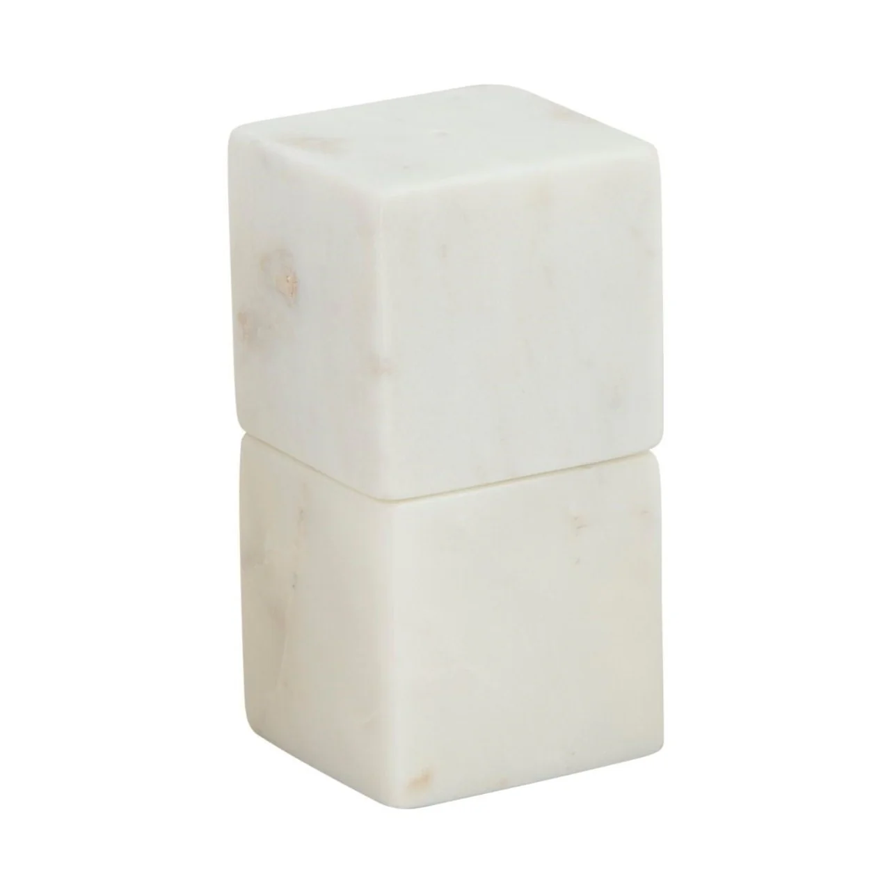 White Marble Cube Salt Pepper