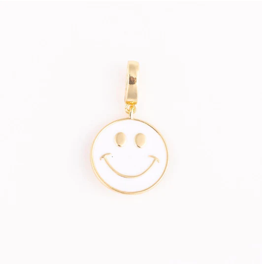 White Smiley Charm