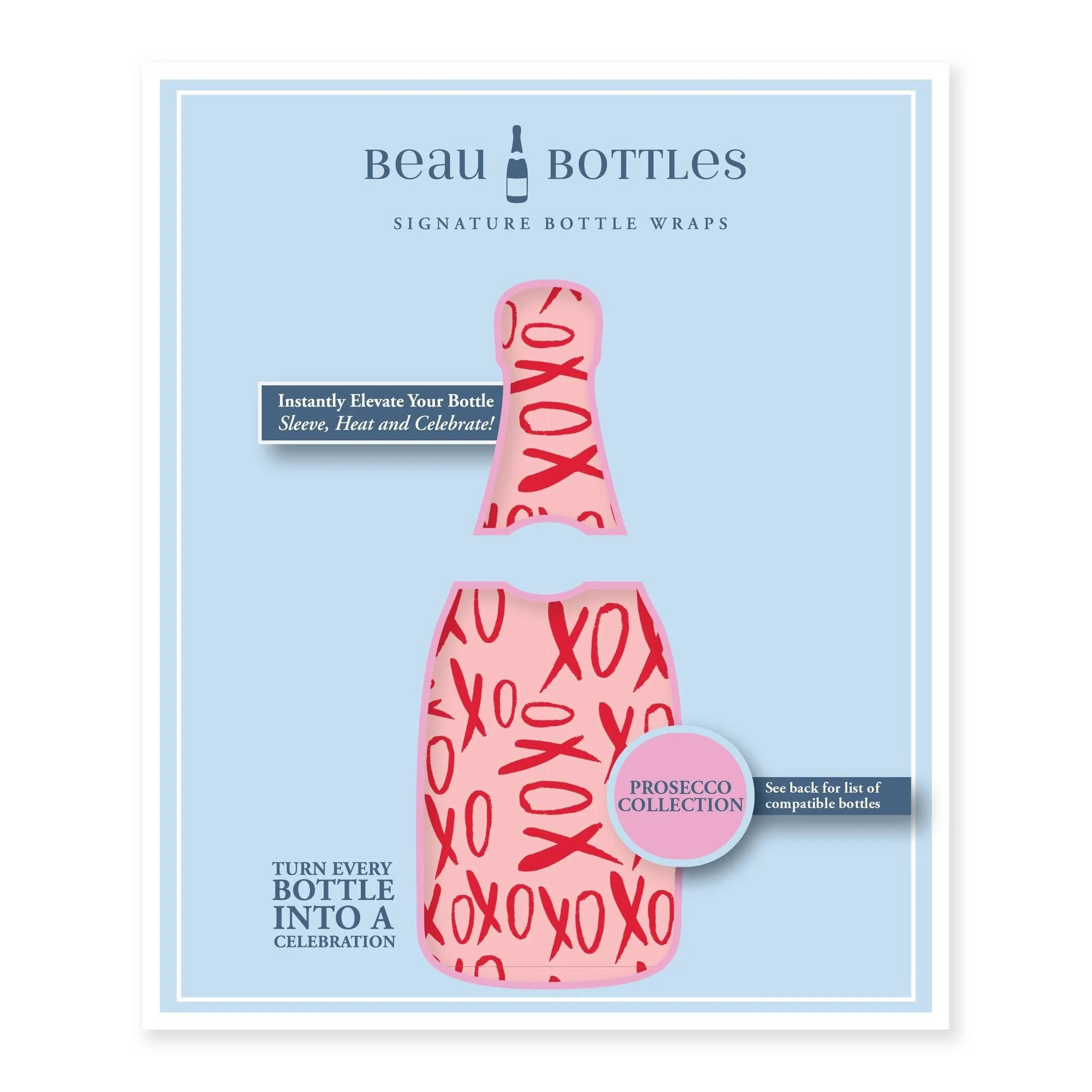 XOXO Bottle Wrap - Prosecco Collection