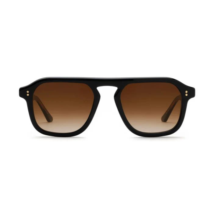 Zander Eyewear- Black + Black Tea